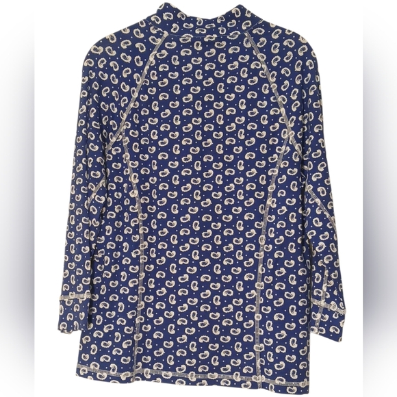 Weekends By Chico's -NWT Blue Paisley Zip Up Jacket W/3/4 Sleeves Pockets,Size 0 - Picture 10 of 10